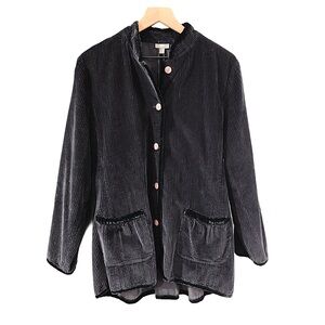J.Jill | Corduroy Velvet Trim Coat